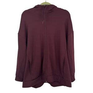 Nike Full Zip Hoodie Sweatshirt Size Women’s 1X Burgundy Maroon